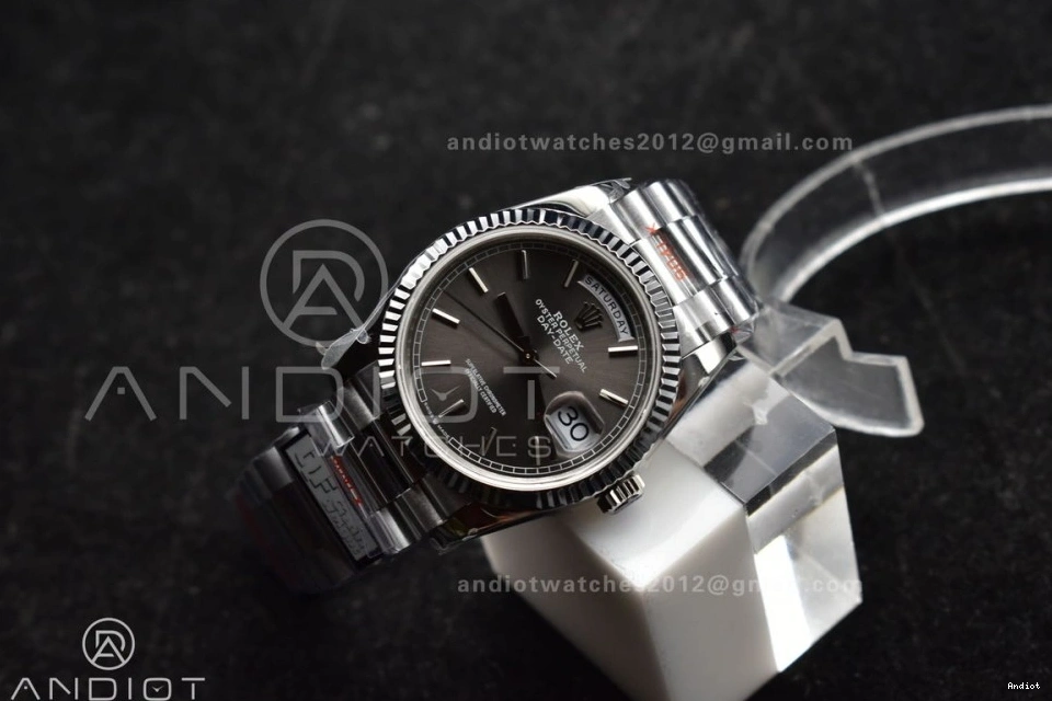 vr3255 36 Edition Grey Dial SS Bracelet 904L Weight) on QF Steel (Gain DayDate V5 President Best 0315